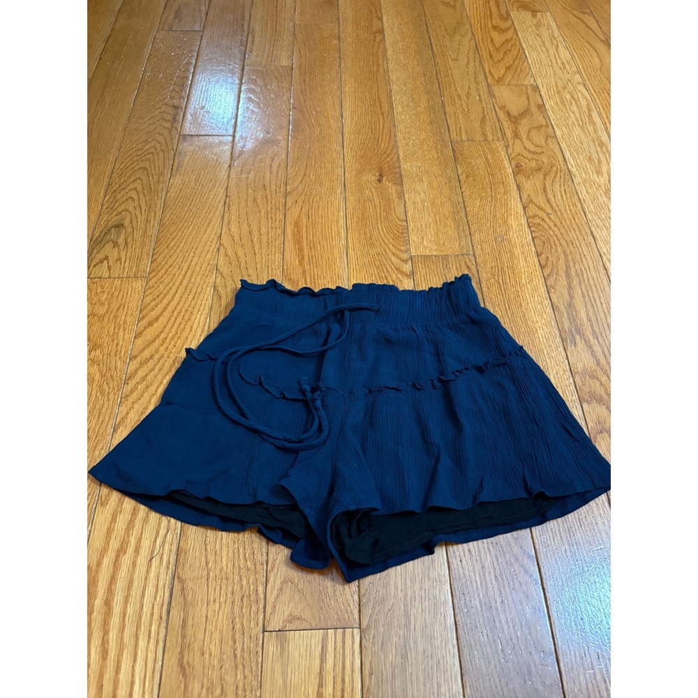 Altar'd State Navy Blue Tiered Ruffle Flowy Shorts Elastic Waist XS